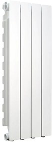 Radiatore acqua calda PRODIGE MODERN in alluminio, 4 elementi, interasse 800 mm, bianco