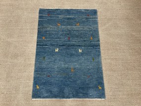 Gabbeh Tappeto 120x80 Blu (Iran) Annodato A Mano