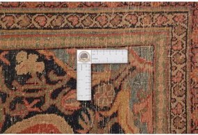 Antik Medaglione Floreale Rosso Blu Scuro 160x220 Cm