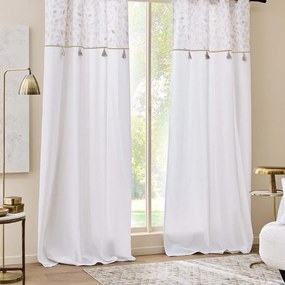 Tenda bianca in misto cotone 140x240 cm Duchesse – douceur d'intérieur