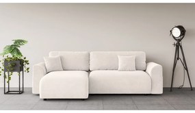 Divano angolare bianco allungabile (con composizione variabile) Lorine – Ropez