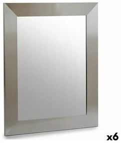 Specchio da parete Argentato Legno Cristallo 39 x 1,5 x 49 cm (6 Unità)