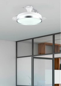 Plafoniera LED bianca/argentata Lindberg – Trio