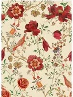 Mindthegap Carta da parati Transsilvaniae Florilegium - Green/ Red/ Taupe