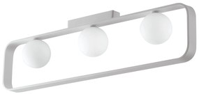 Lampadario Plafoniera Led Roxy  Moderno Colore Bianco 10W Dim  80 x 20,5 x 10 cm