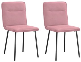 Sedie Da Pranzo 2 Pz Rosa İn Velluto /