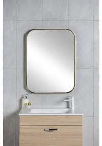 Specchio Kende rettangolare in alluminio oro 80 x 60 cm