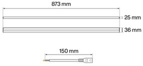 Tubo LED Integrato T5 14W 90cm CCT Bianco Variabile Angolo 160°