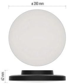Plafoniera LED da bagno LED/15W/230V 3000/4000/5700K IP55 nero