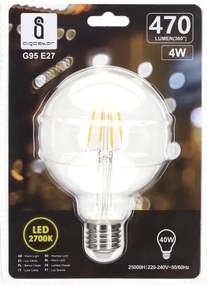 Lampadina LED FILAMENT G95 E27/4W/230V 2700K - Aigostar