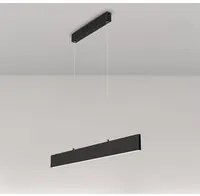 Lampadario A Sospensione Moderno Step Metallo Nero Luce Led Integrato 23W Fredda