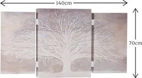 Quadro stampa su tela a TRIS 70x140 cm telaio in legno con Albero della vita