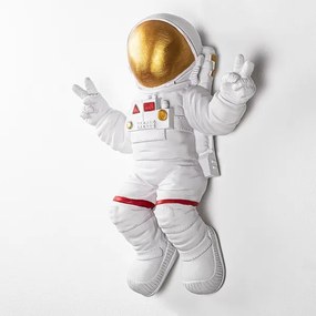Decorazione da muro 47x35 cm astronaut oro
