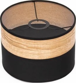 Lampadario a sospensione con cavo ALBA 1xE27/15W/230V Ø 20 cm nero/marrone