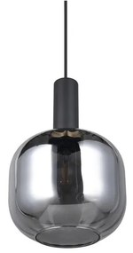 Lampadario nero con paralume in vetro ø 20 cm Diva - Trio