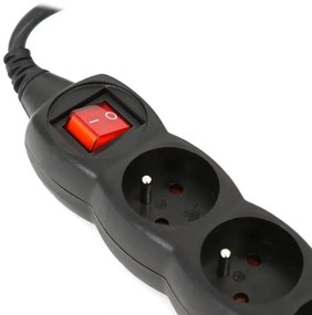 Prolunga con interruttore 5Z Type E 3m nero