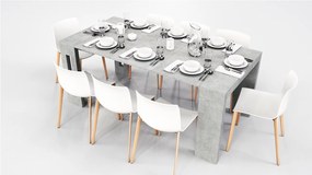 Consolle CLEVER con allunghe incorporate CEMENTO L 90