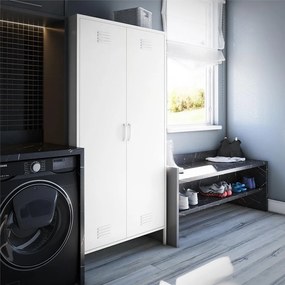 Armadio in metallo bianco 90x185 cm Mission District - Støraa