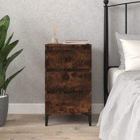 Comodino Rovere Fumo 40x35x70 Cm Legno Multistrato /