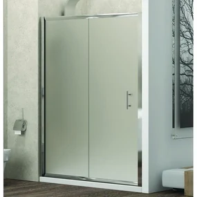 Kamalu - Box doccia nicchia 130cm vetro satinato anticalcare KF5000