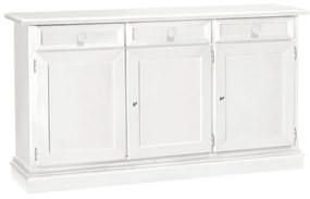 Credenza in legno bianco 3 porte 156&#215;42 cm