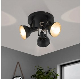 Eglo 75514 - Faretto THORNTON 3xE14/28W/230V nero/oro