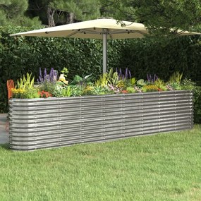 Letto Giardino Acciaio Verniciato A Polvere 332x40x68cm Argento /