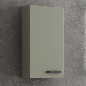 Pensile bagno 75x30cm con 2 ripiani e maniglia di apertura colore nero  IKOS-P30 - KAMALU
