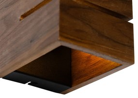 Applique da parete rustica in legno di noce 9,7 - Transfer Groove