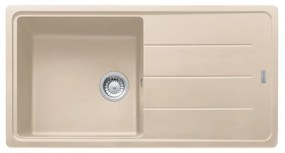 Lavello integrato 1 vasca con gocciolatoio laterale destro o sinistro FRANKE Boston fragranite L 50 x L 97 cm beige