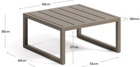 Kave Home - Tavolino 100% da esterno Comova in alluminio verde 60 x 60 cm