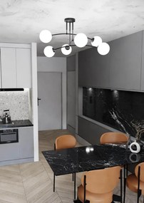 Lampadario a sospensione PREGOS 6 BLACK