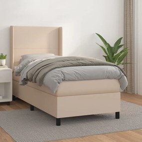 Giroletto A Molle Con Materasso Cappuccino 100x200cm Similpelle /