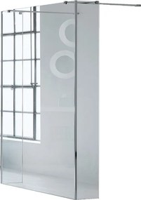 Box doccia walk-in Wens, vetro 6 mm, H 200 cm, profilo cromo
