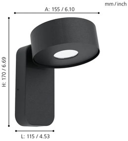Eglo 98737 - Applique a LED da esterno PALOSCO LED/6W/230V IP44