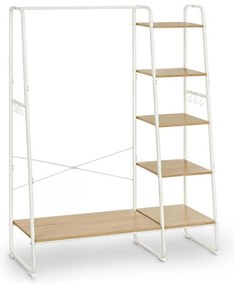 Appendiabiti da terra LINEA bianco/marrone