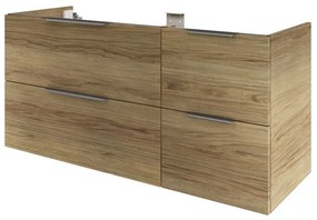 Mobile da bagno sospeso sotto lavabo L 70 x H 50.2 x P 50.8 cm bianco opaco, 2 cassetti Neo, Maniglie acquistabili separatamente