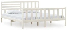Giroletto bianco in legno massello 180x200 cm 6ft super king