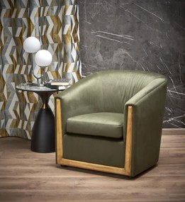 Poltrona Enrico in velluto verde - H71 cm