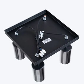 Sollux SL.1370 - Faretto WINX 4xGU10/10W/230V nero/cromo