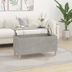 Tavolino Salotto Grigio Cemento 90x44,5x45 Cm Legno Multistrato /