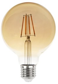 Lampada LED E27 6W a Filamento Ambrata Dimmerabile - G95 Colore Bianco Caldo 2.500K