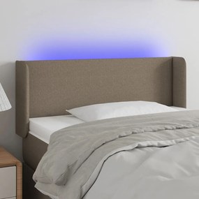 Testiera A Led Tortora 103x16x78/88 Cm İn Tessuto /