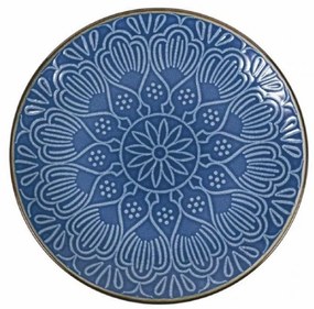 Servizio PIatti Colorati Moderni 18 pz in ceramica, Gold Blue