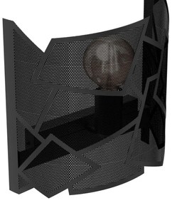 Applique CAMO 1xE27/15W/230V nero