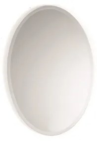 Specchio da parete ovale con bisellatura perimetrale NORA Argento
