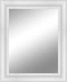 Specchio rettangolare in legno bianco 72 x 92 cm