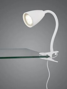 Lampada da tavolo wanda  flessibile con pinza metallo bianco 202620131