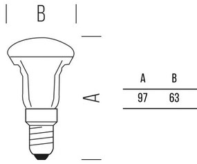 Reflector R63 806lm 8,0W E27 120° DL