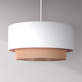 Duolla Lampada a sospensione Boho Ø 45 cm 1 luce bianco/juta